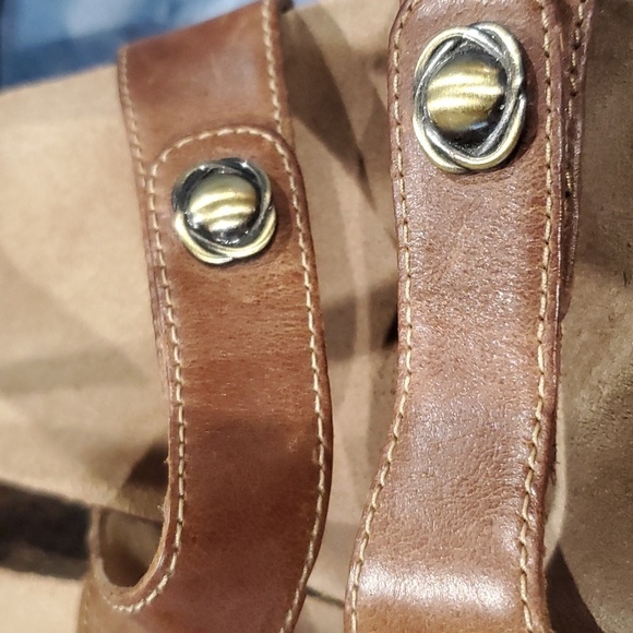 Dansko Savanah brown leather adjustable wedge sandals - Picture 2 of 14